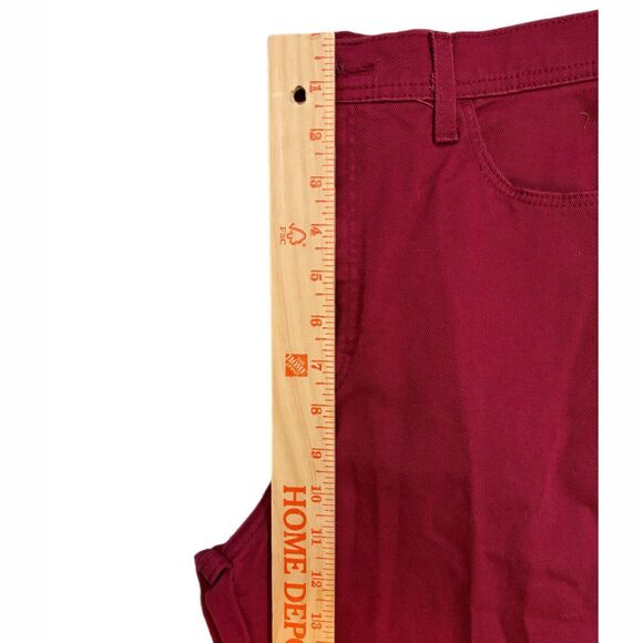 Lee Womens Classic Fit at the Waist High Rise Jeans Size 16 Medium Red Maroon - Picture 2 of 9